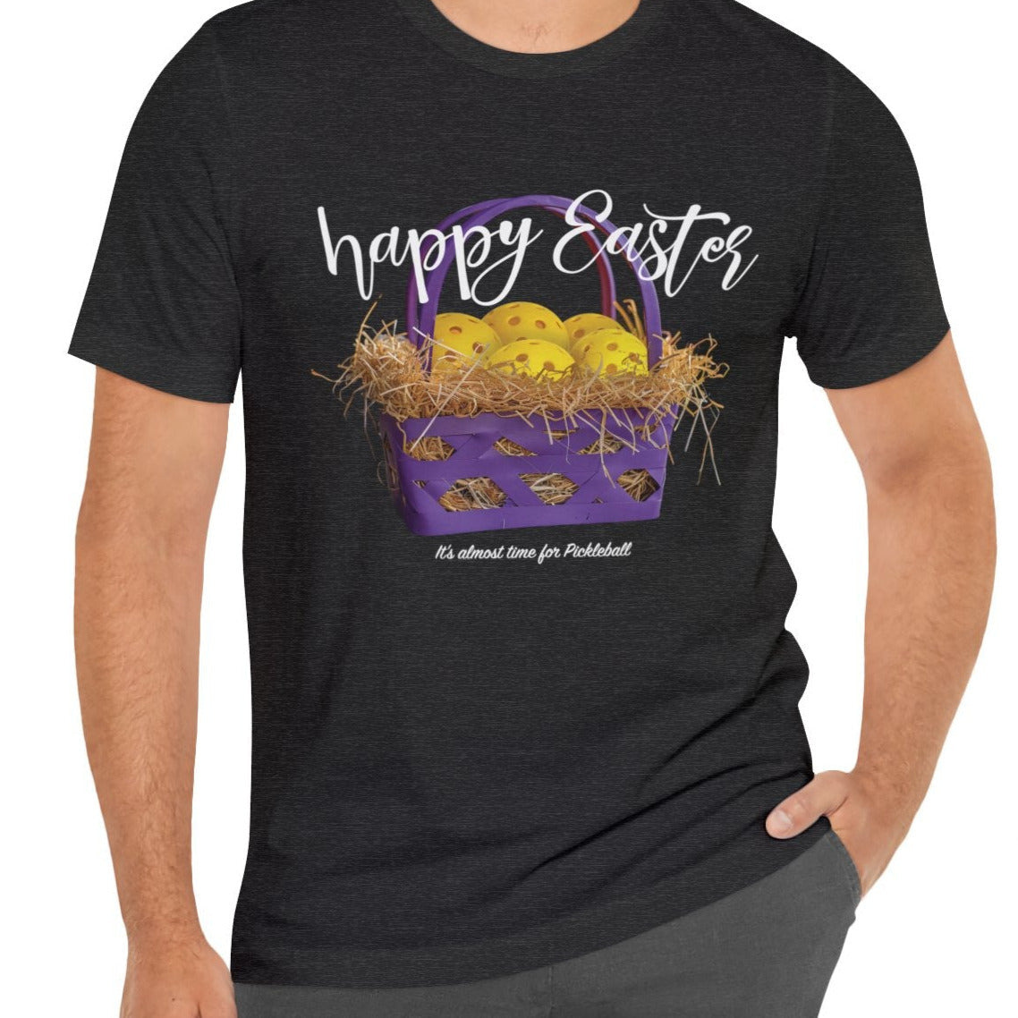 Easter Pickleball T-shirt mock up on model