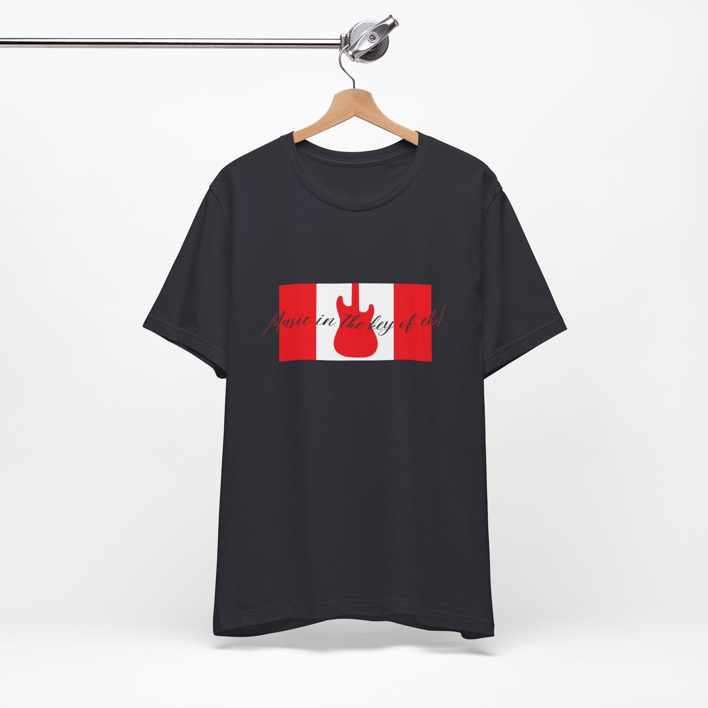 Music in the Key of Eh! mockup on hanger