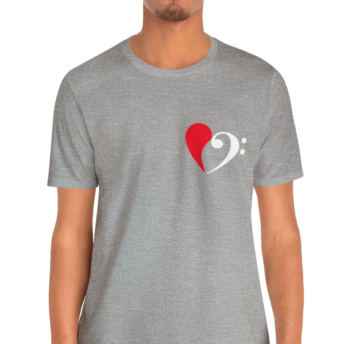 Bass Love T-shirt mockup on model
