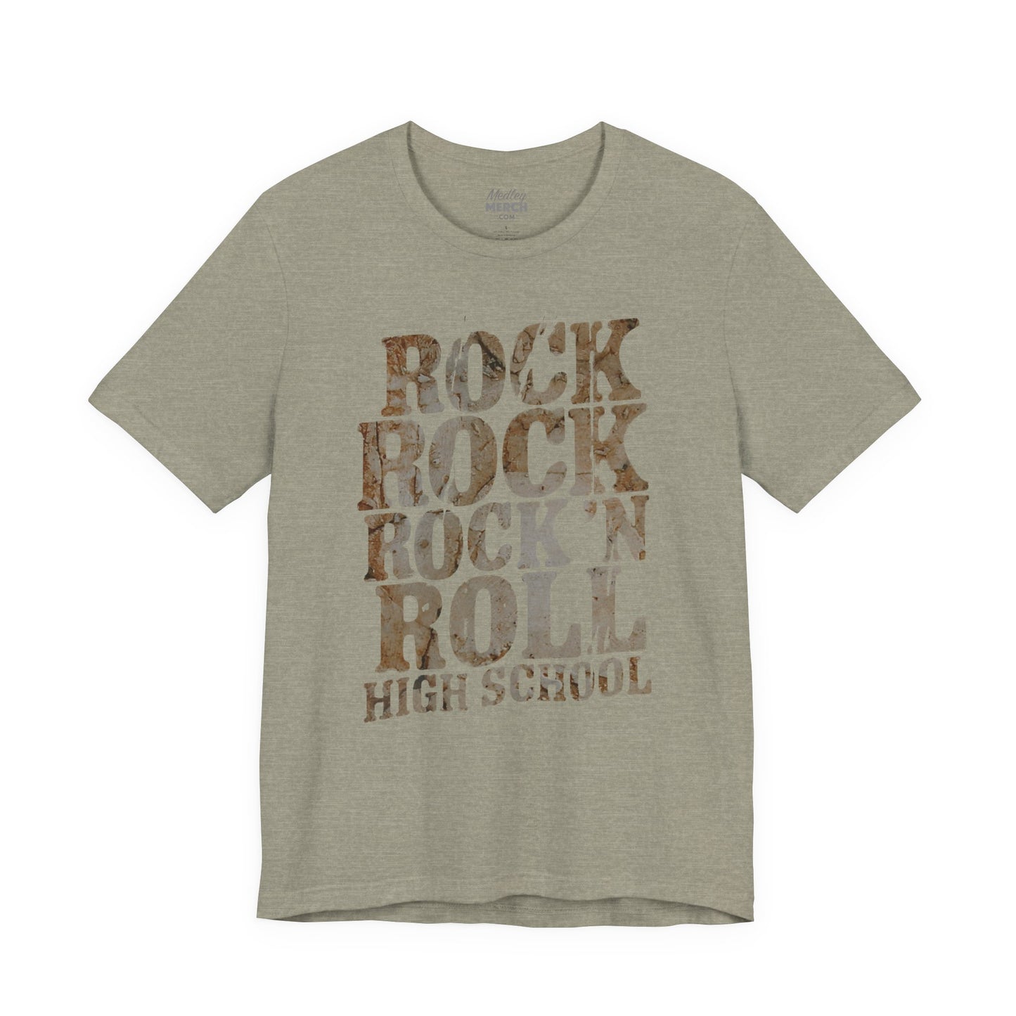 Rock 'n Roll High School Music T-Shirt, Teacher or Student Gift, Back To School Retro Rock Punk Fans, Distressed Graphic, Multiple Colors