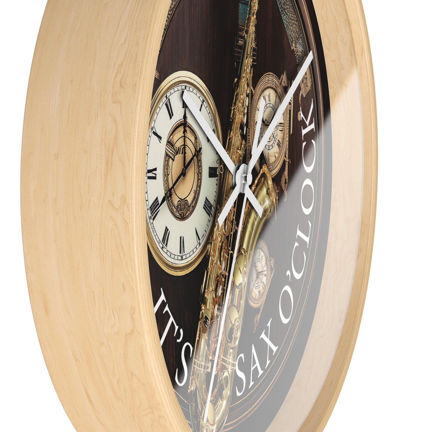 It's SAX O'CLOCK wall clock mock up