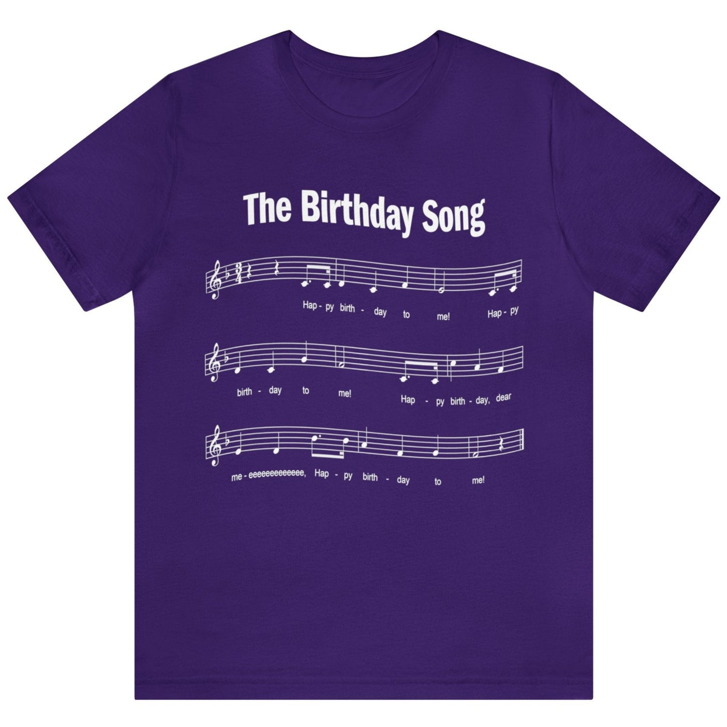 50th Birthday Gift T-shirt, Birthday Song FIVE OH!, 2-sided, Unisex Be
