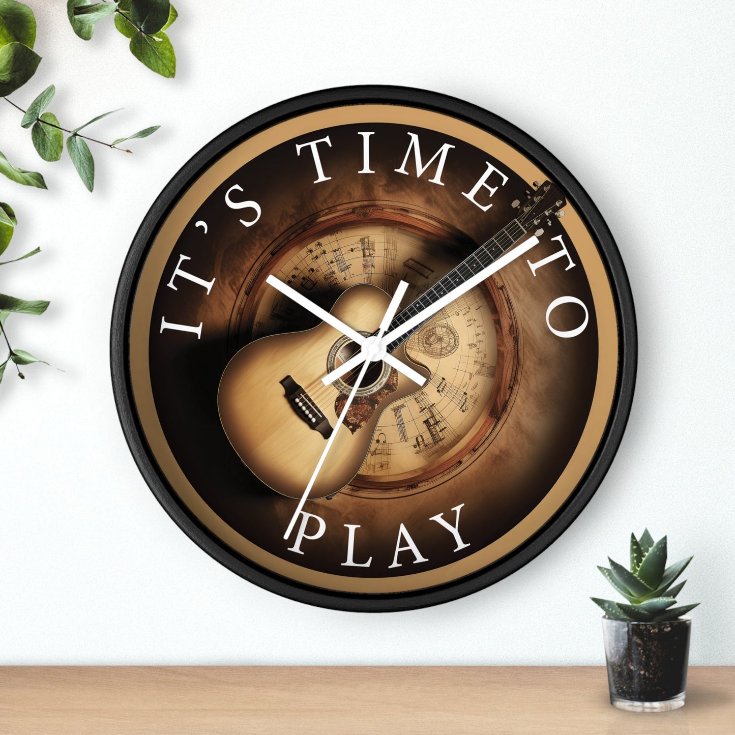 TIME to PLAY music Wall Clock mock up