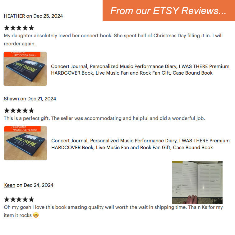 Concert Journal Personalized Music Performance Diary reviews