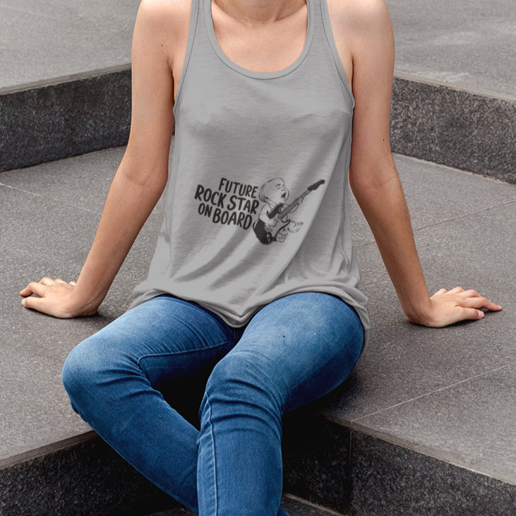 New Mom Tank Top mock up on model