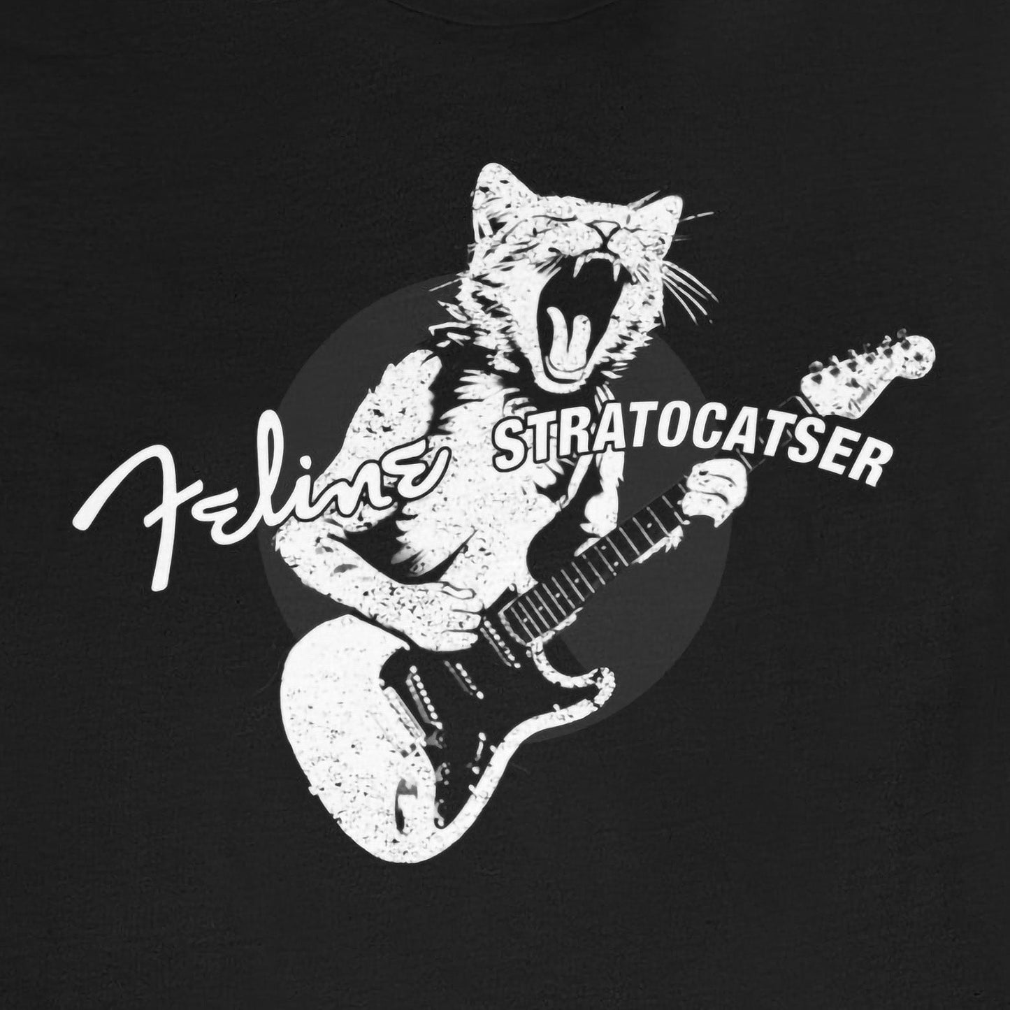 Guitar Cat Stratocatser T-shirt mock up
