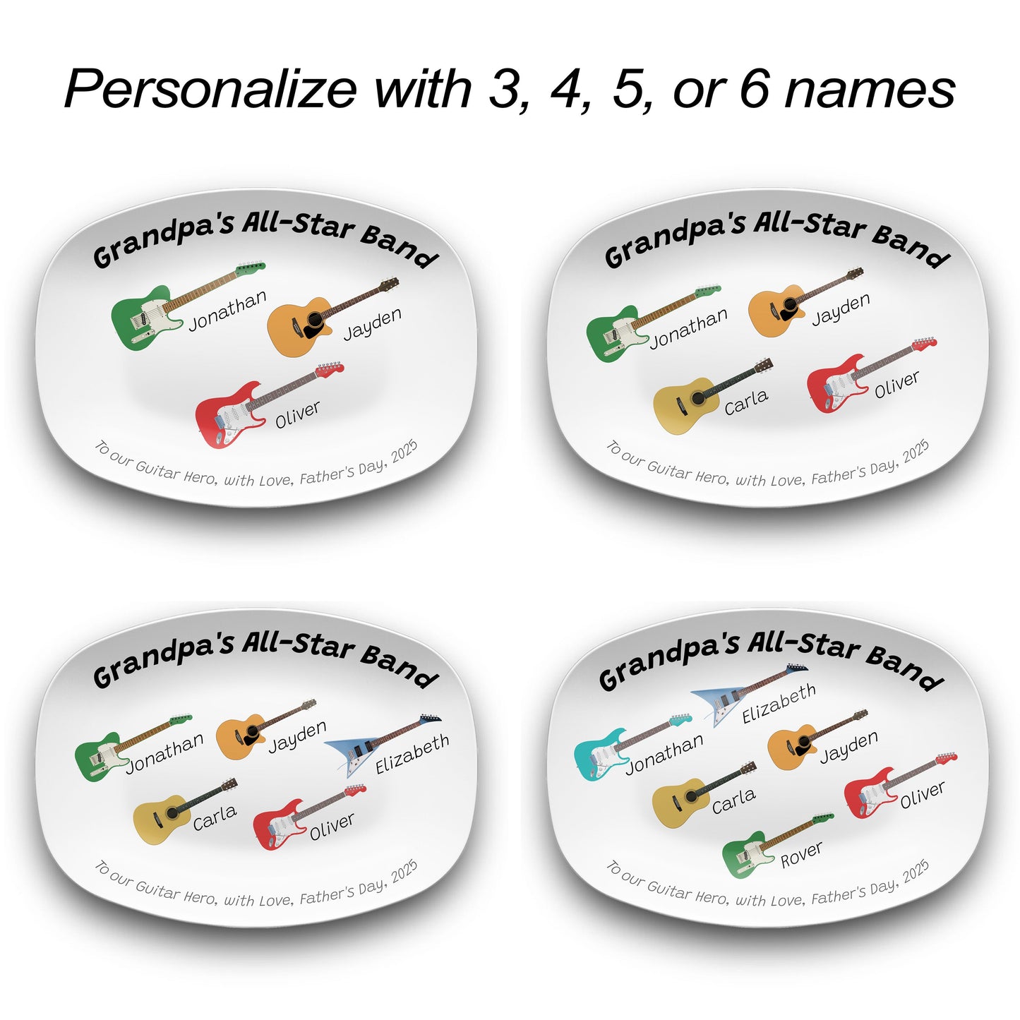 Custom Grilling Plate Personalized mock up variations