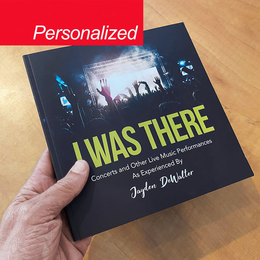 Personalized Music Performance Diary in hand