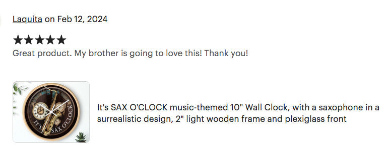 It's SAX O'CLOCK wall clock review