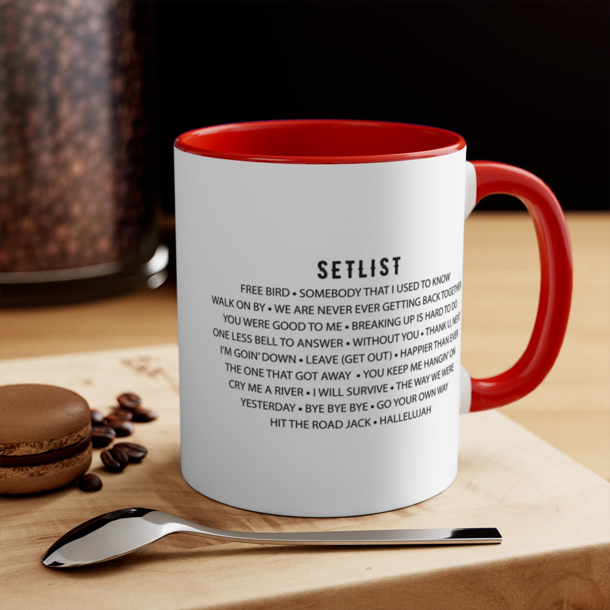 Personalized Retirement Farewell Tour Accent Mug mockup in environment
