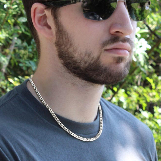 Cuban Link Chain mock up on model
