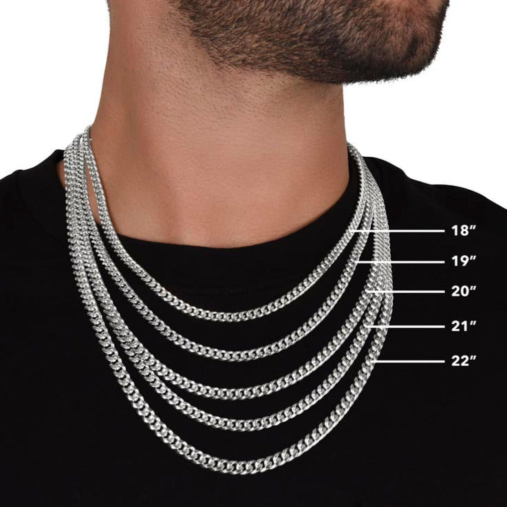 Cuban Link Chain mock up on model