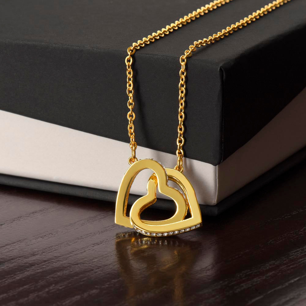 Interlocking Hearts Duet necklace mock up