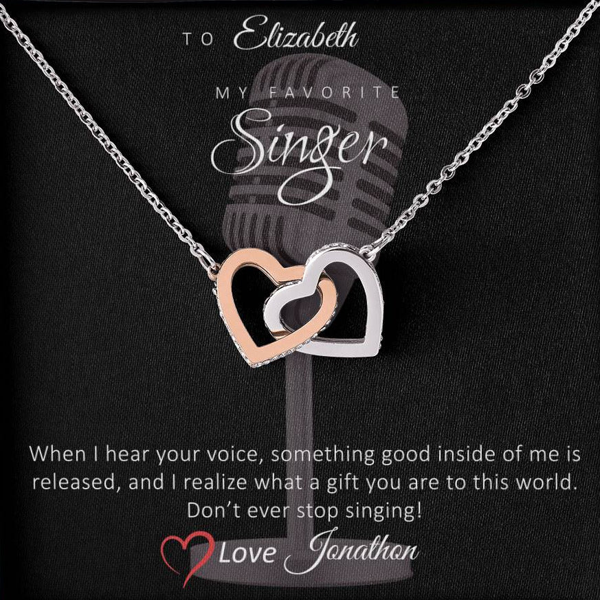 Personalized Favorite Singer necklace mock up