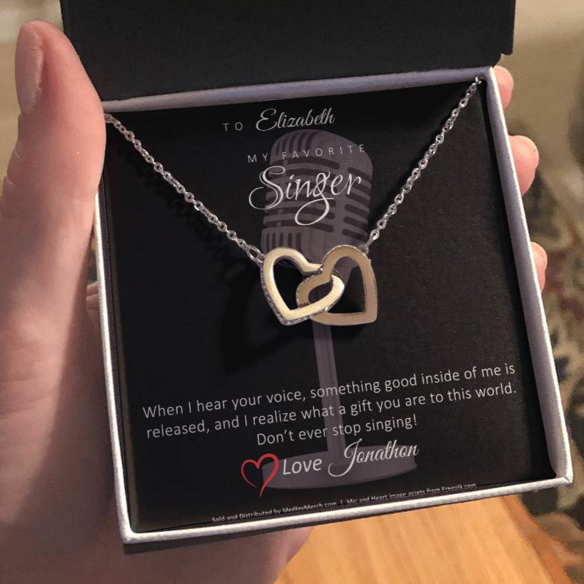 Personalized Favorite Singer necklace mock up