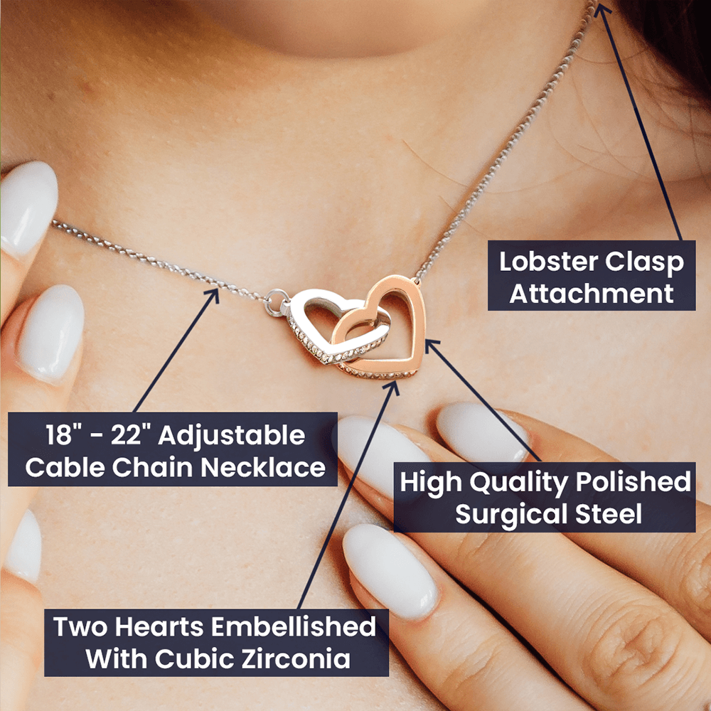 Interlocking Hearts Duet necklace mock up