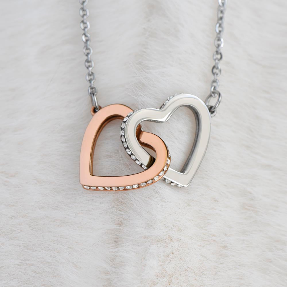 Interlocking Hearts Duet necklace mock up