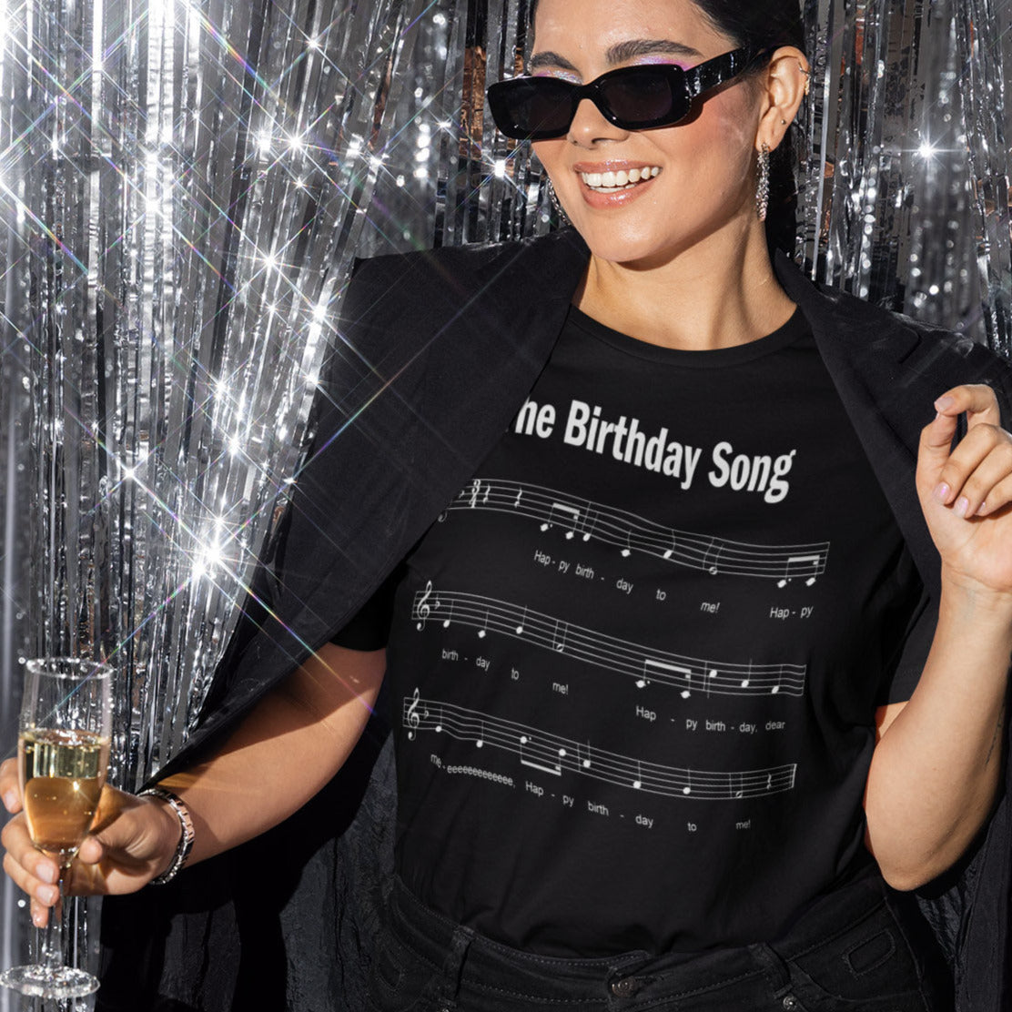 Happy Birthday T-shirt Gift, Happy Birthday to Me Song, Unisex Bella+Canvas