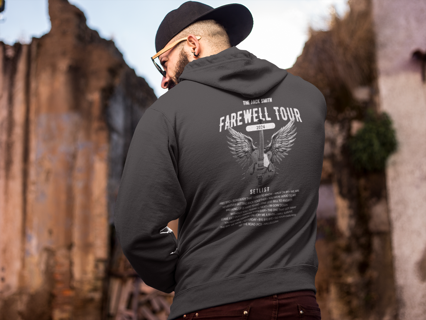 Personalized Retirement Zip Hoodie model mock up 3