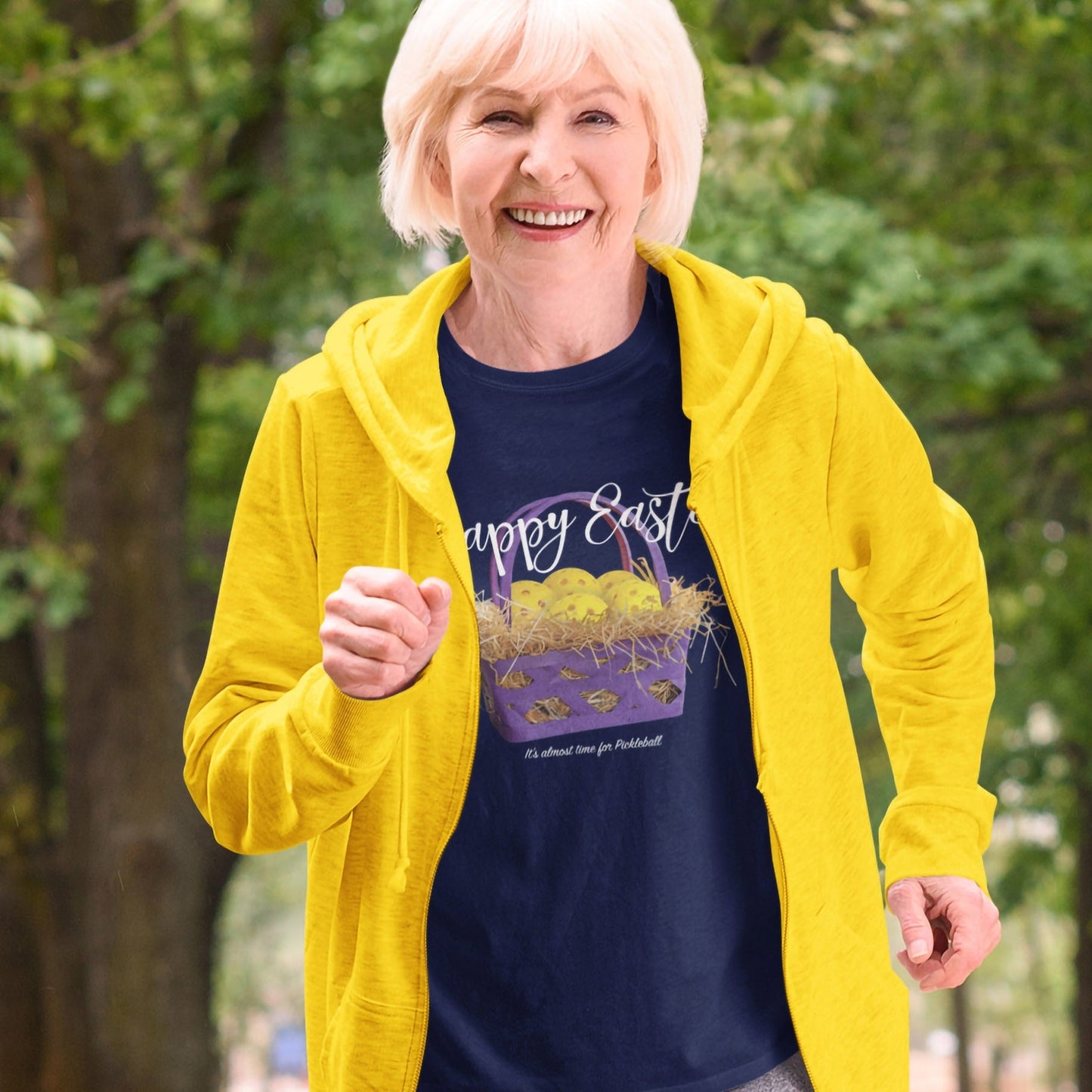 Easter Pickleball T-shirt mock up on model