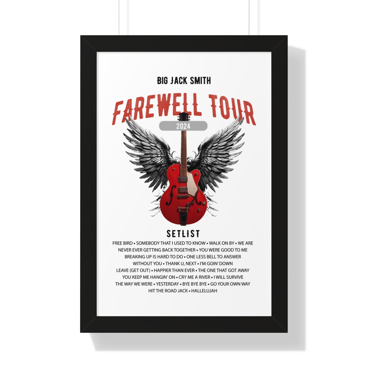 Personalized Retirement Framed Farewell Tour Poster Framed in black