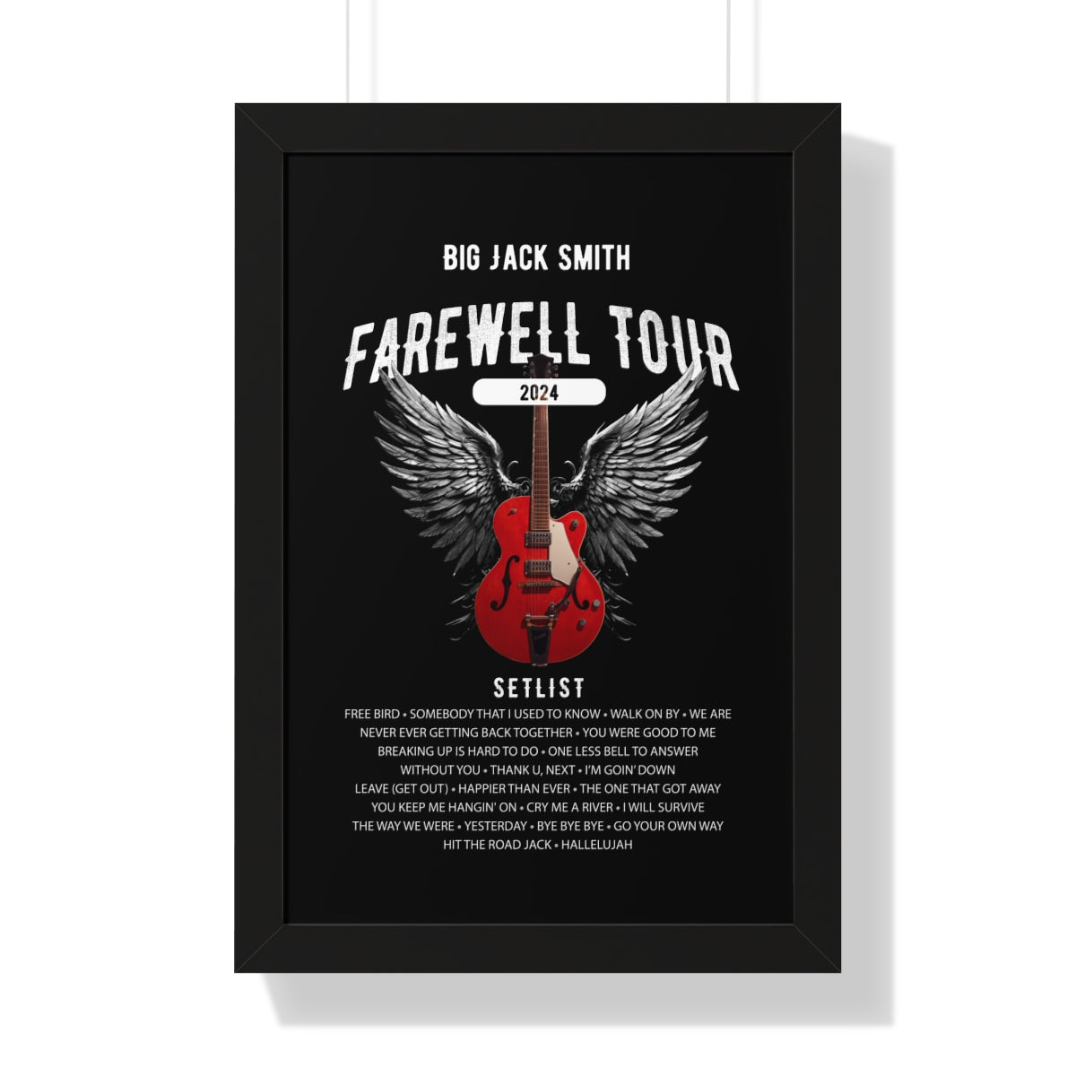 Personalized FAREWELL TOUR Framed Retirement Poster mock up