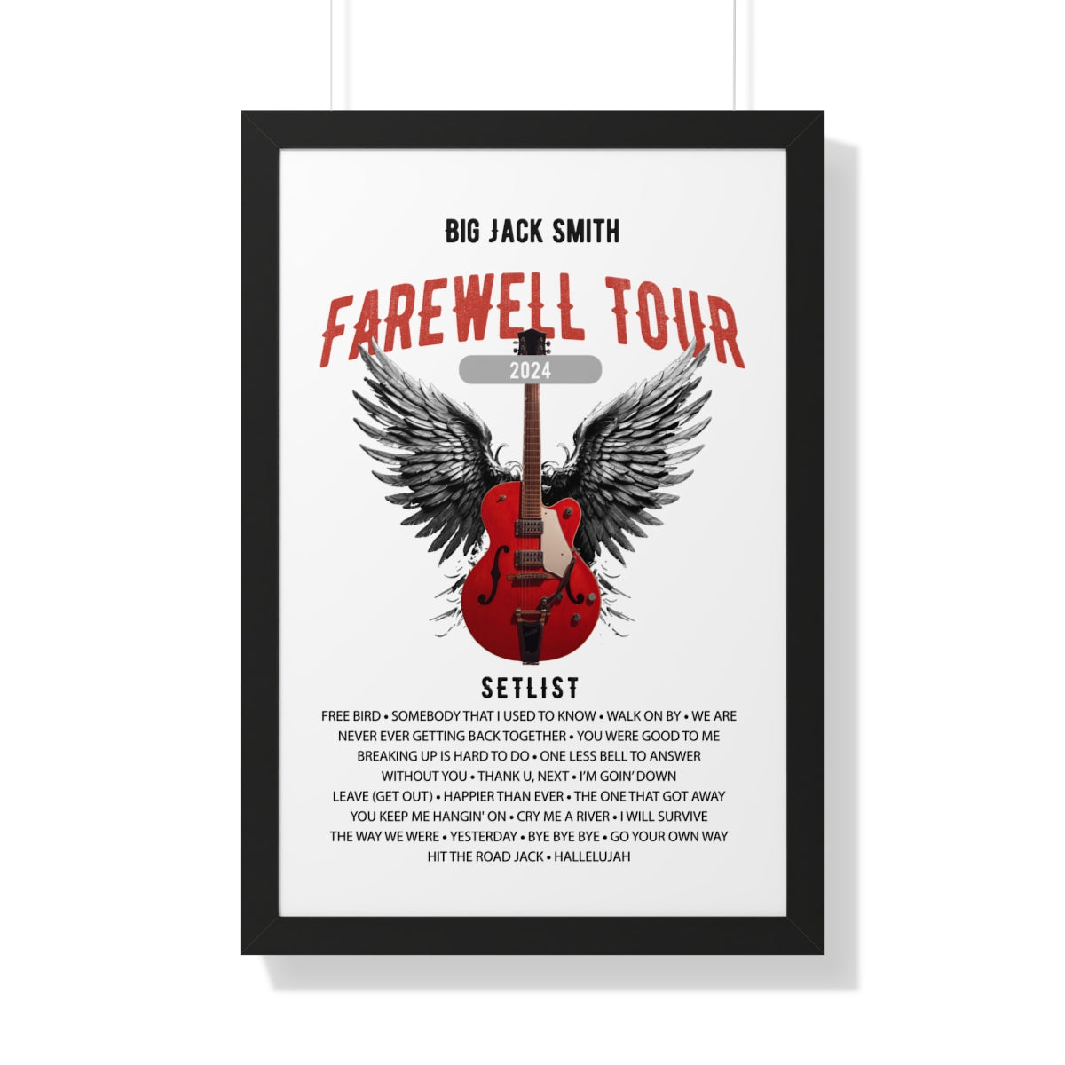 Personalized Retirement Framed Farewell Tour Poster Framed in black