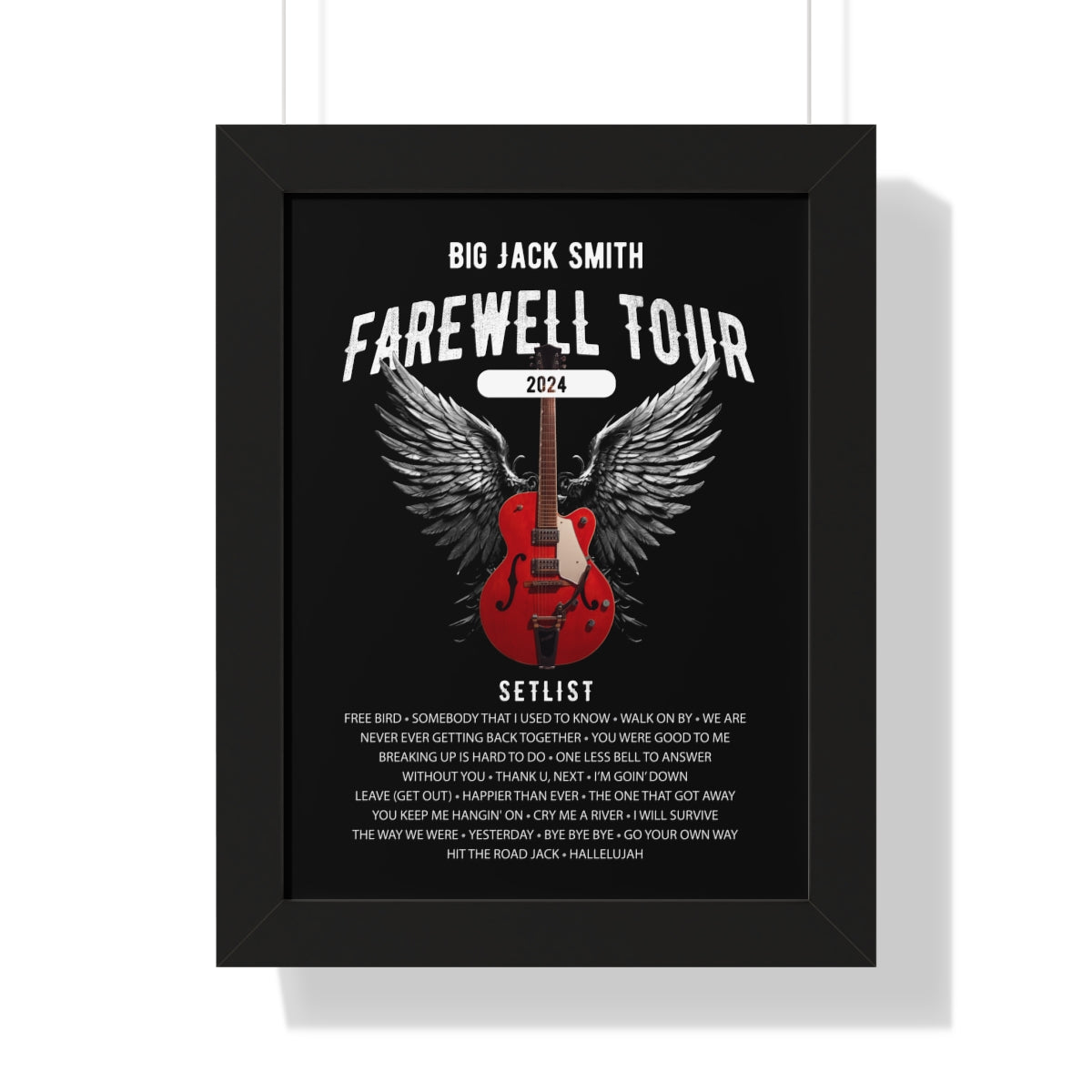 Personalized FAREWELL TOUR Framed Retirement Poster mock up