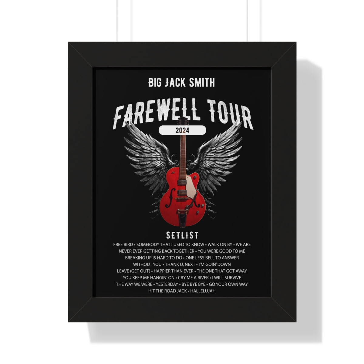 Personalized FAREWELL TOUR Framed Retirement Poster mock up