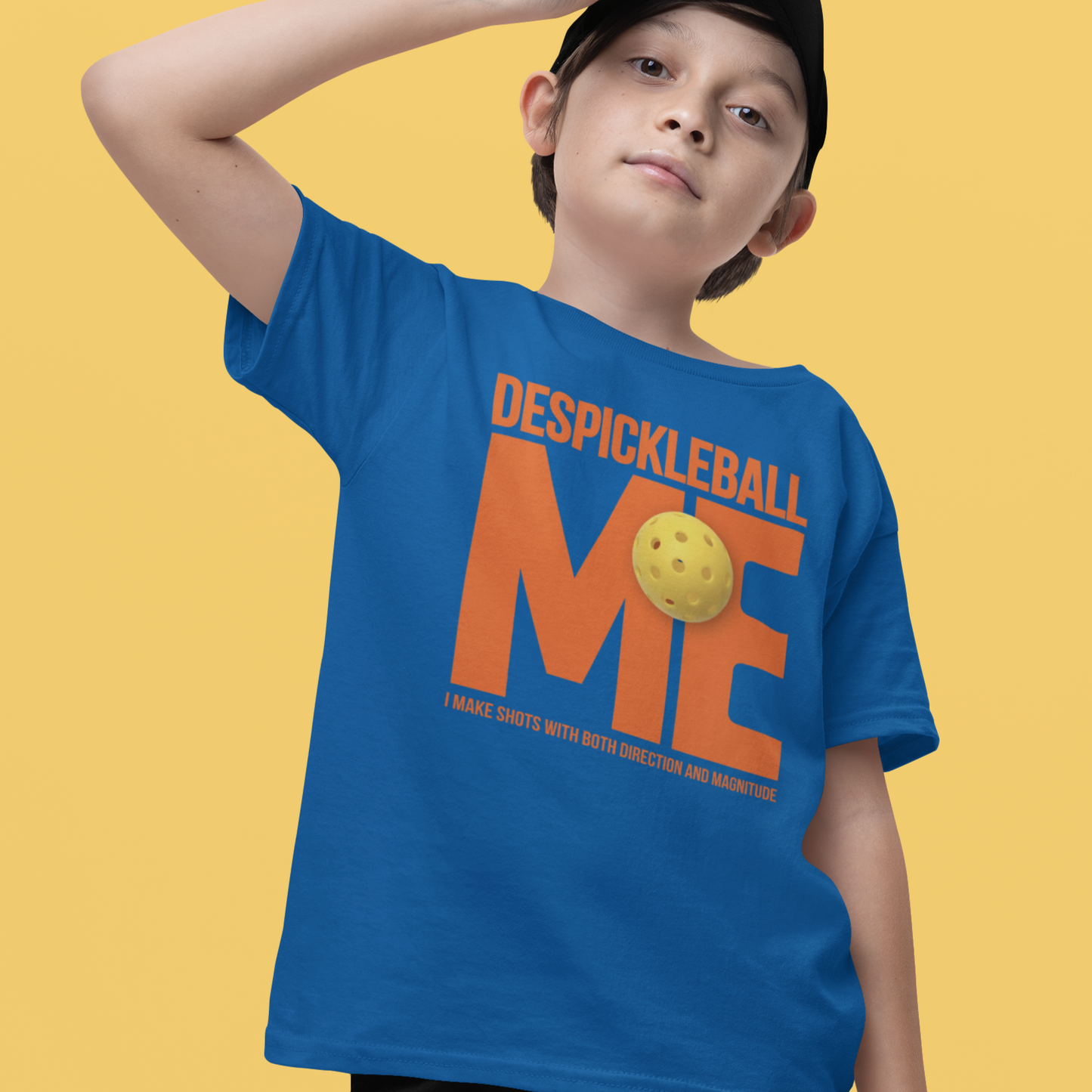 Kids Pickleball T-Shirt mock up with model