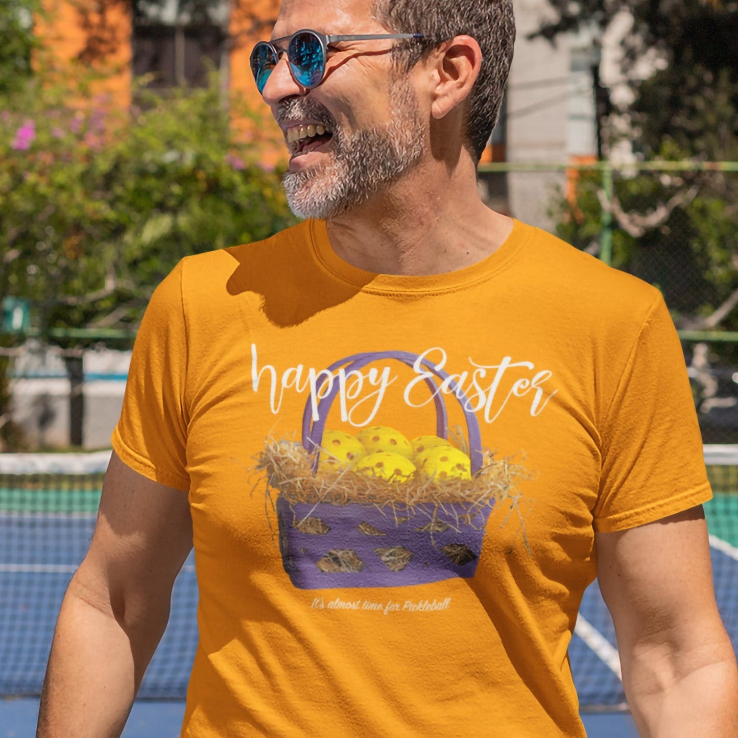 Easter Pickleball T-shirt mock up on model