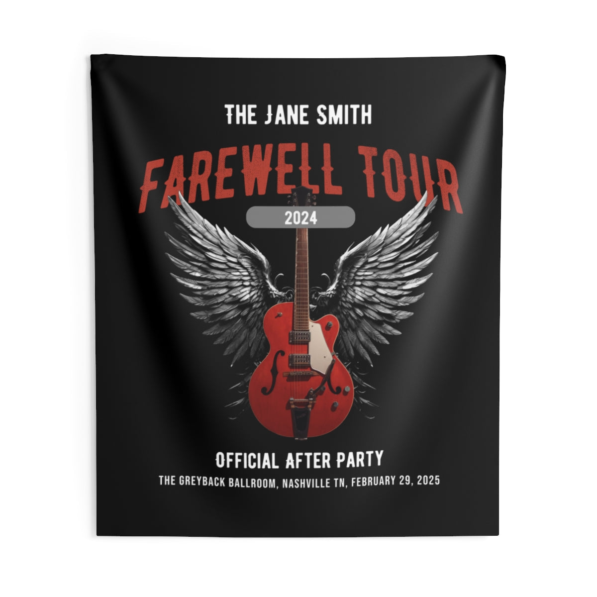 Personalized Retirement Wall Tapestry mock up