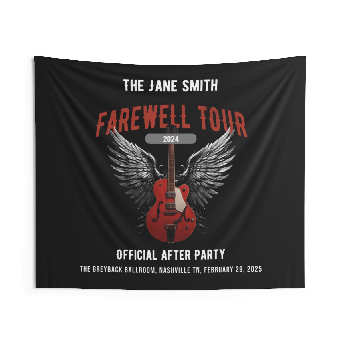 Personalized Retirement Wall Tapestry mock up