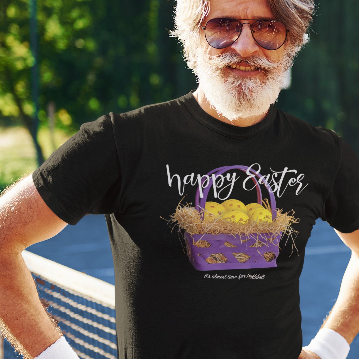 Easter Pickleball T-shirt mock up on model