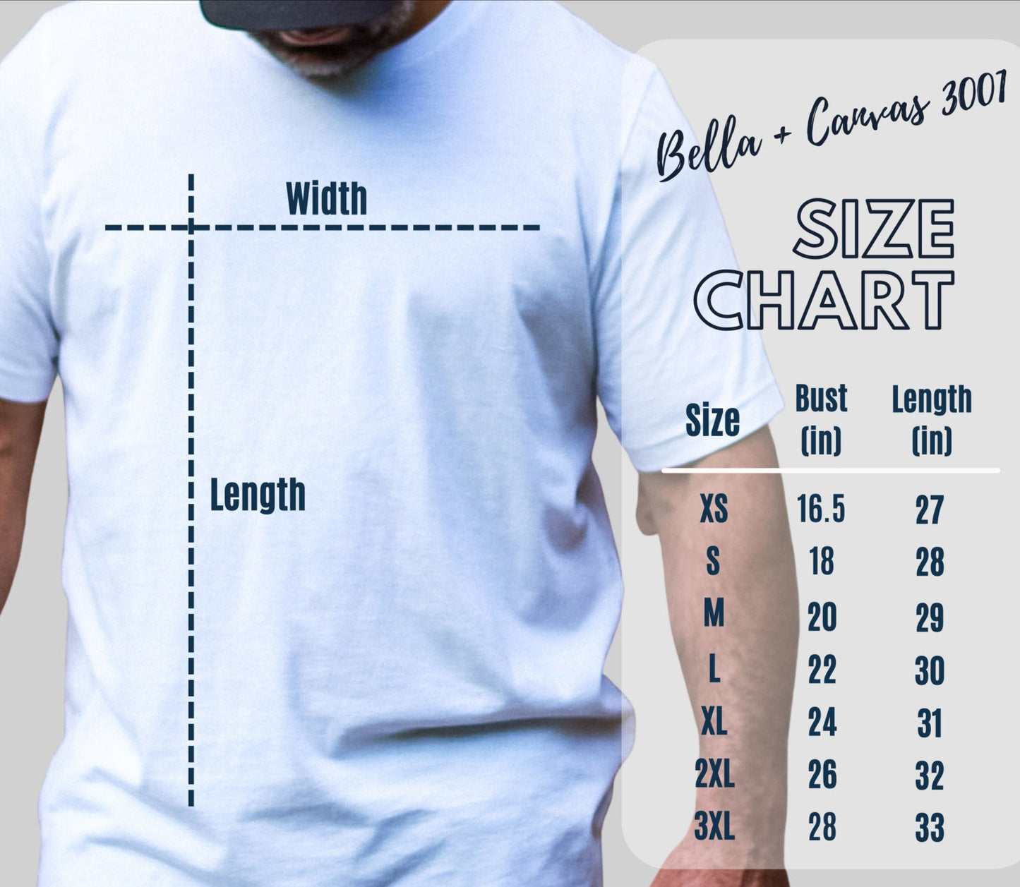 Happy MOUSE Plays Freebird T-shirt mock up size chart