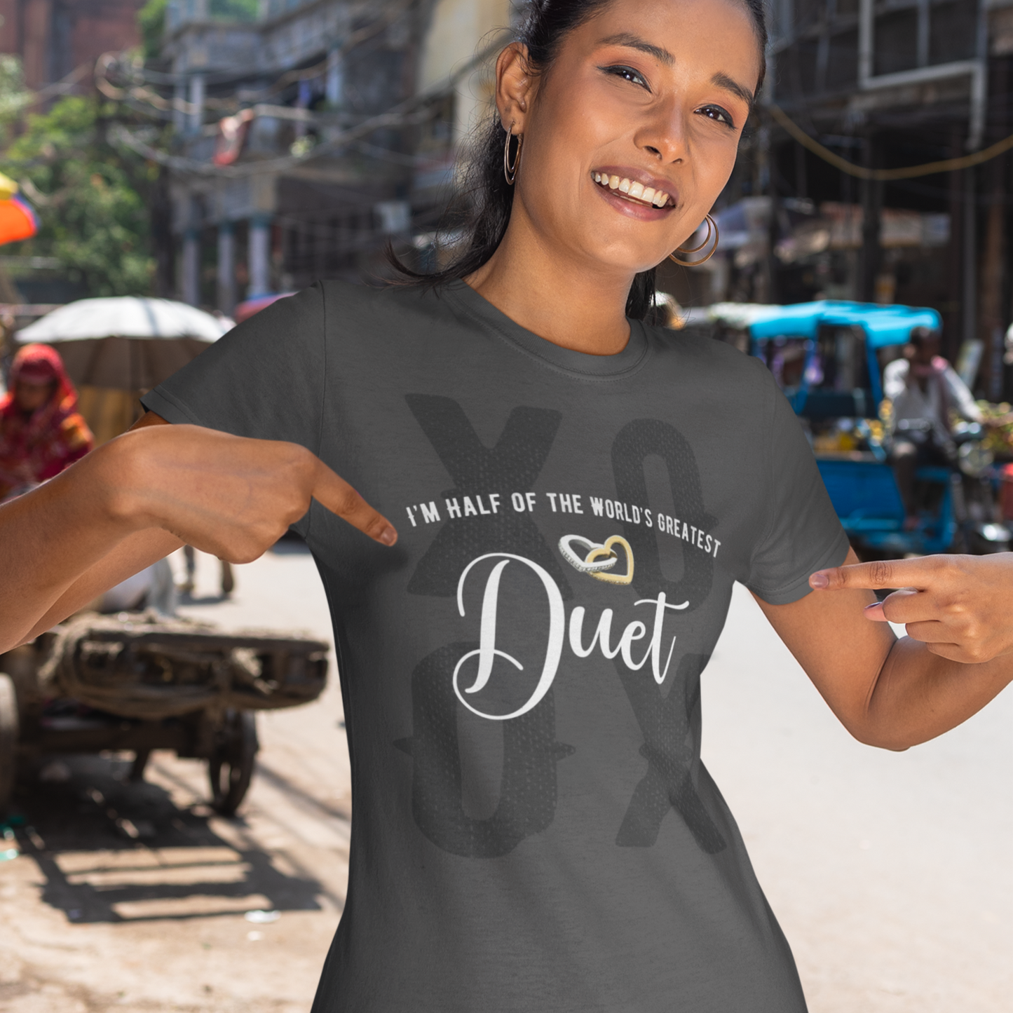 Half the World's Greatest Duet mock up on model