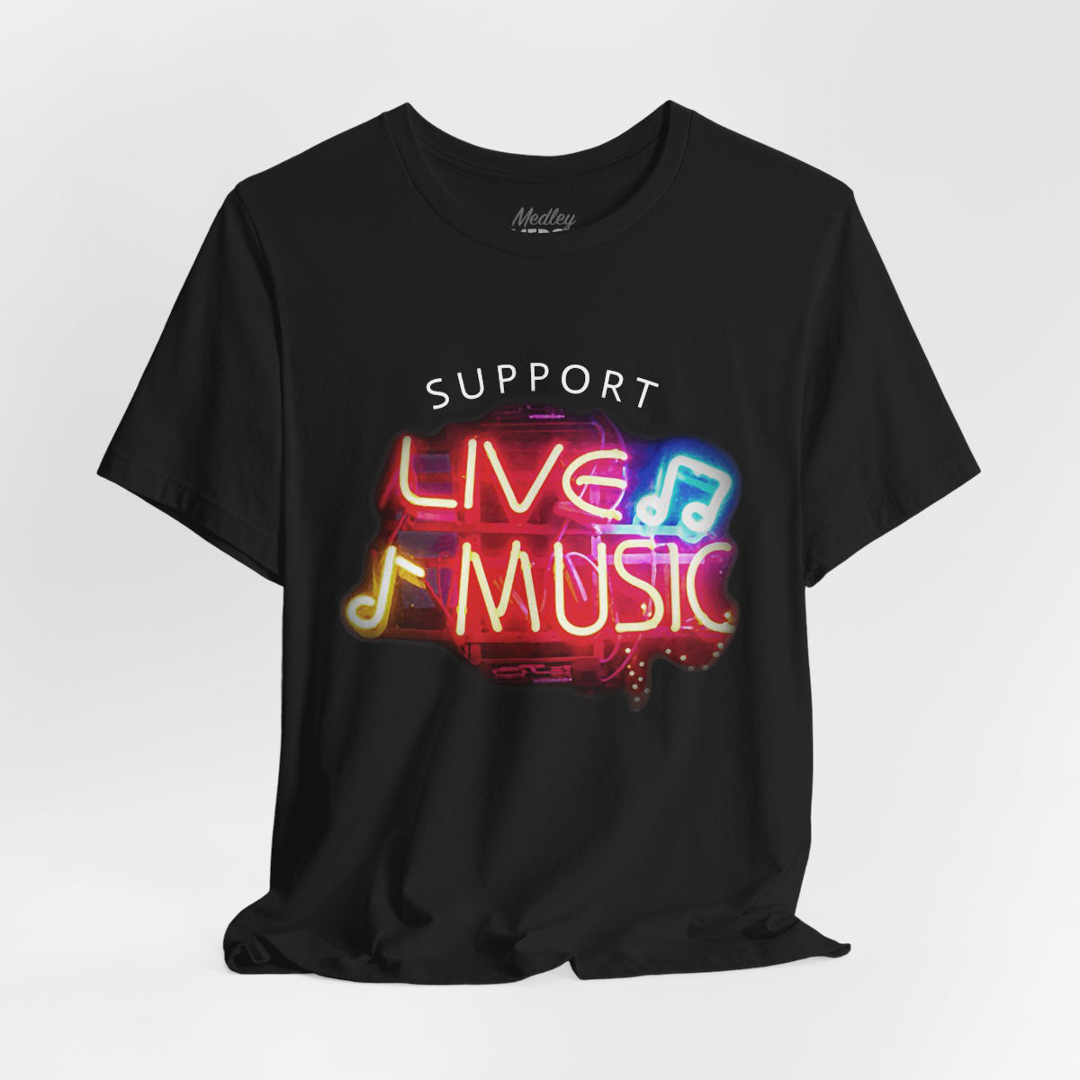 Support LIVE Music T-shirt mockup
