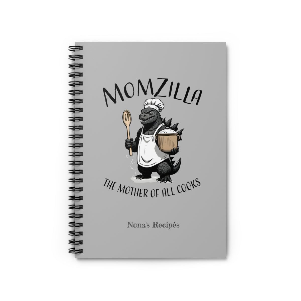 Momzilla Personalized Recipé Notebook cover mock up
