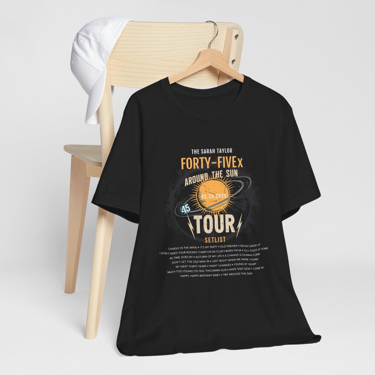 Personalized Birthday T-Shirt Around The Sun Tour mock up