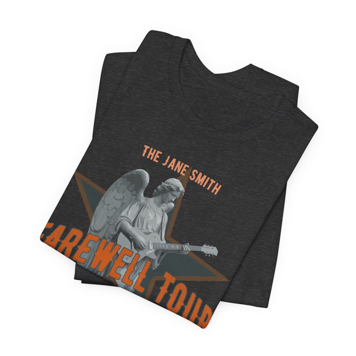 Personalized Retirement FAREWELL TOUR T-Shirt, Angel Rock Star Design Music-themed Retirement Gift for Music Fan, Custom Shirt for Retiree