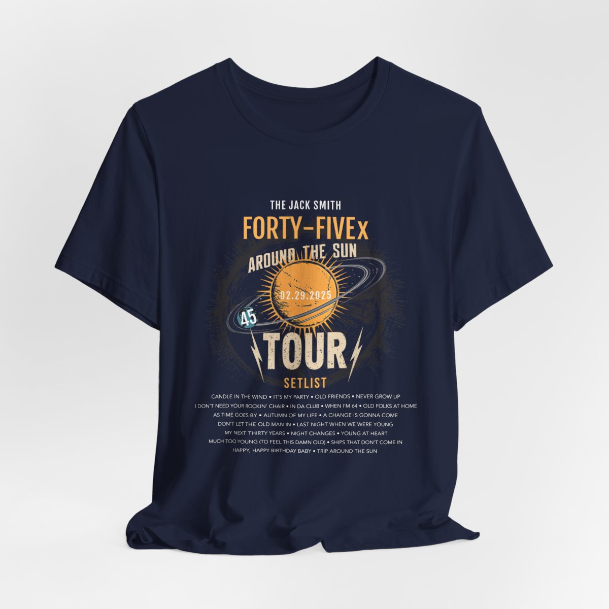 Personalized Birthday T-Shirt Around The Sun Tour mock up