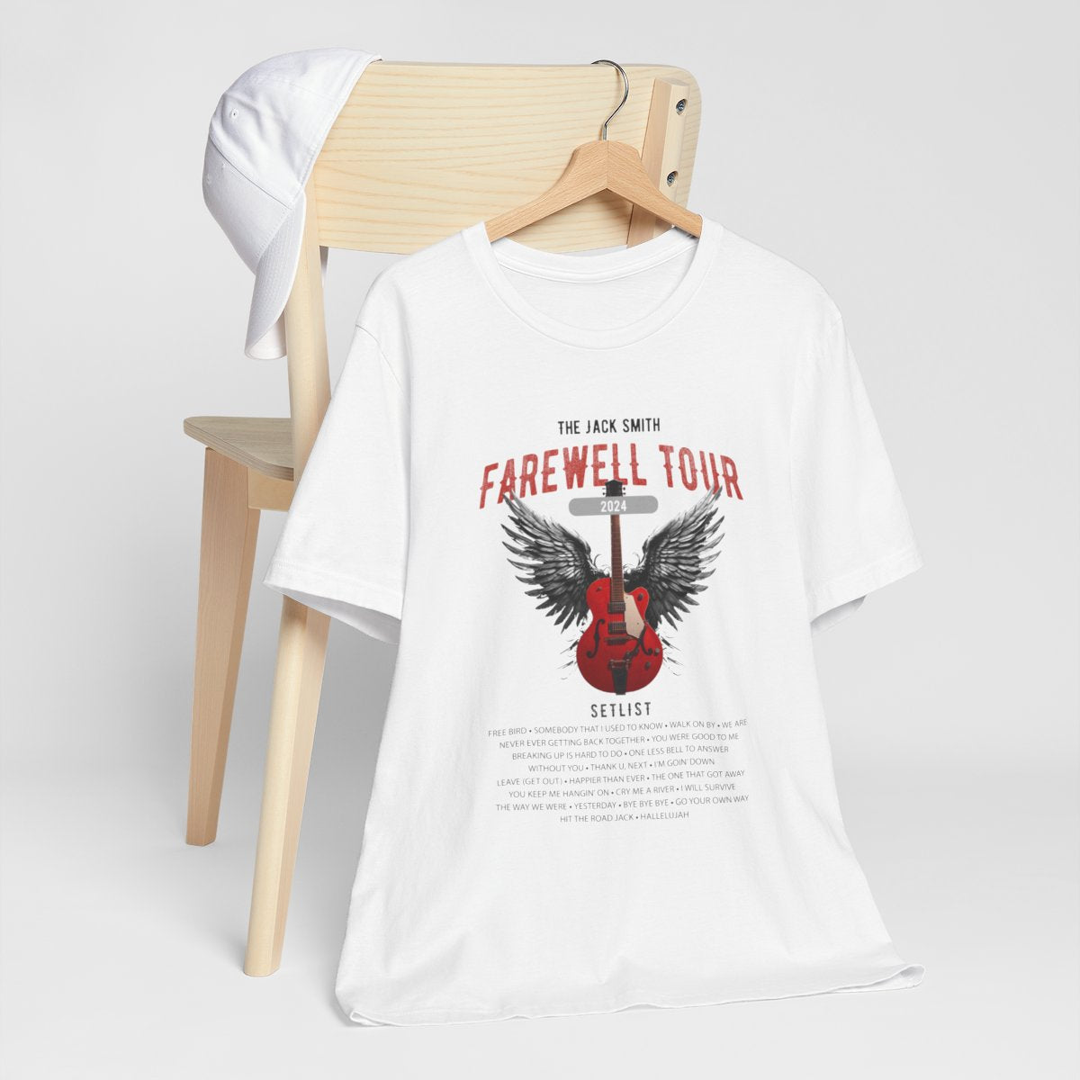 Personalized Retirement T-shirt, FAREWELL TOUR mock up on white