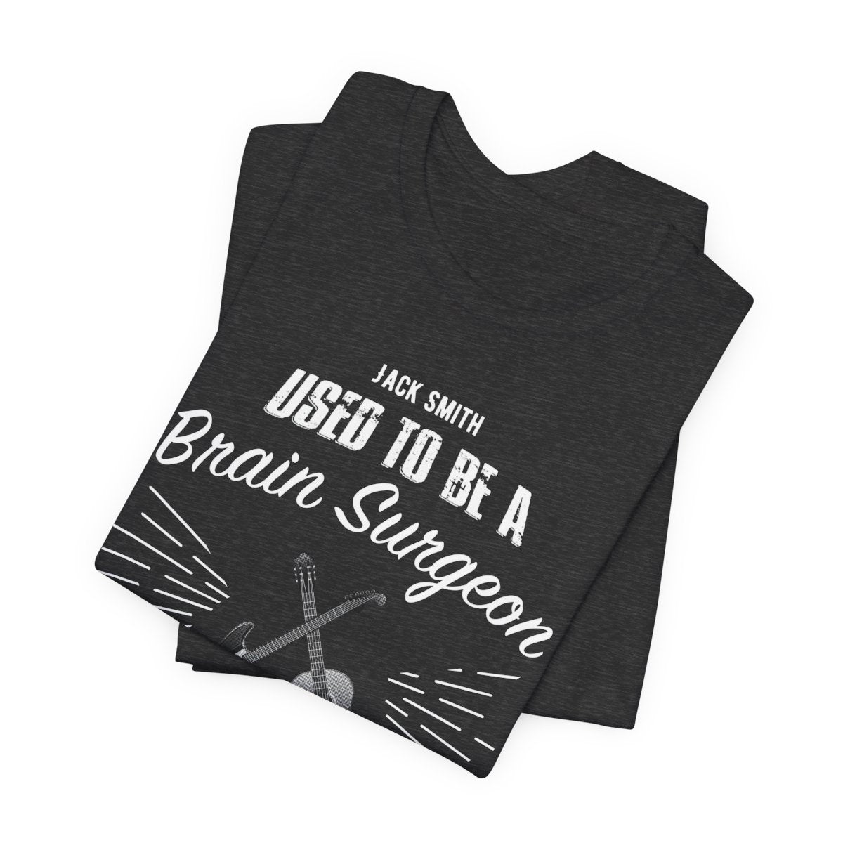 Personalized Retirement Guitar T-Shirt mock up folded
