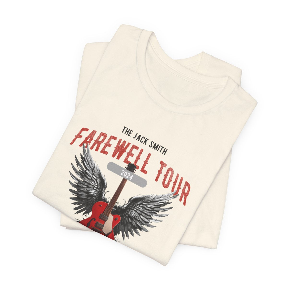 Personalized Retirement T-shirt, FAREWELL TOUR mock up on natural white