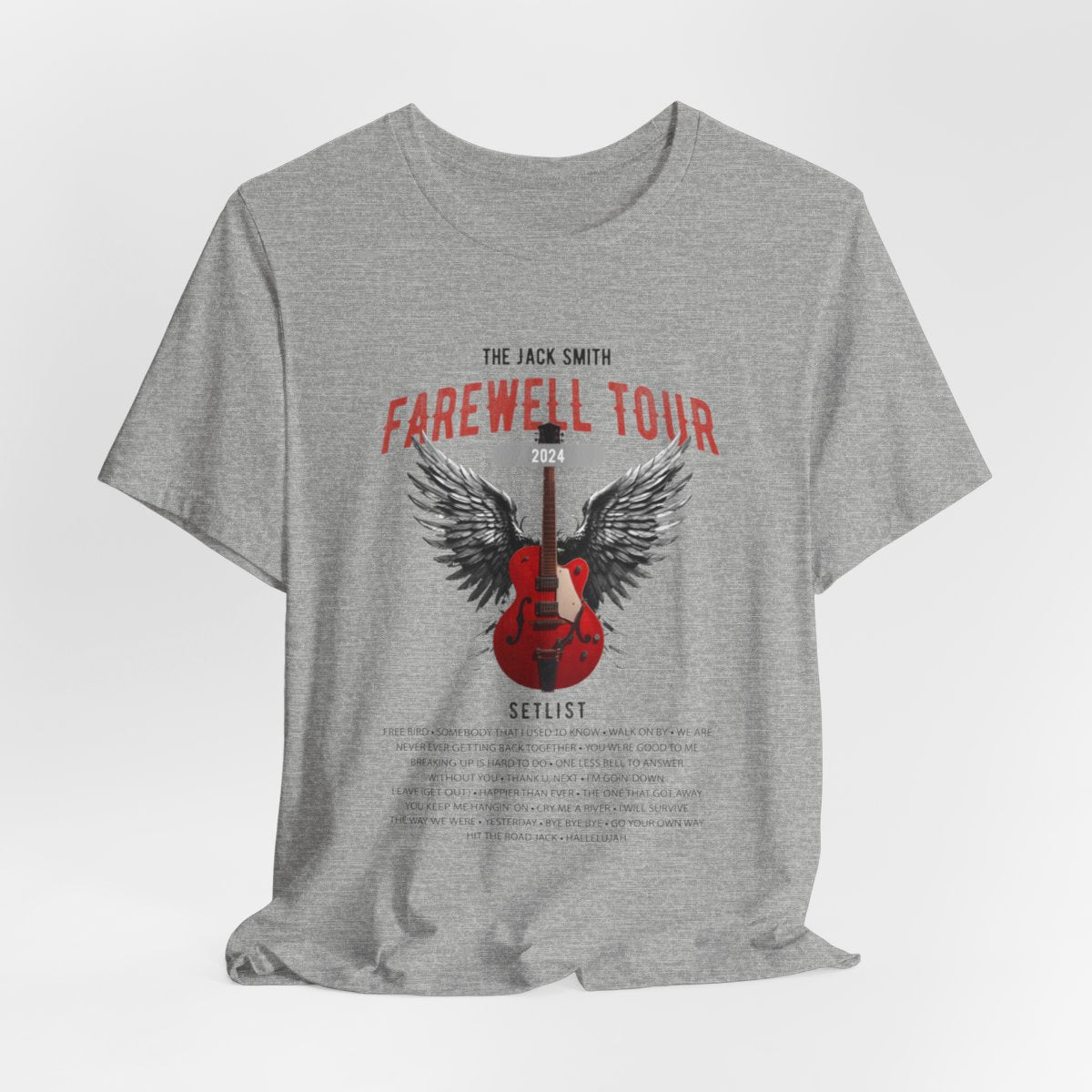 Personalized Retirement T-shirt, FAREWELL TOUR mock up on grey