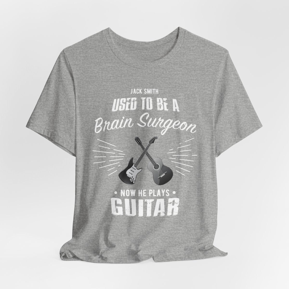 Personalized Retirement Guitar T-Shirt mock up