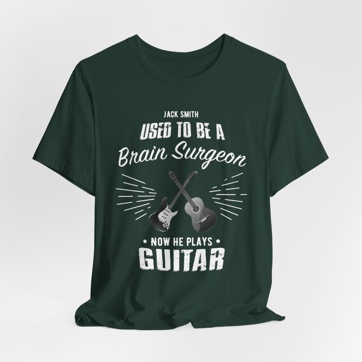 Personalized Retirement Guitar T-Shirt mock up