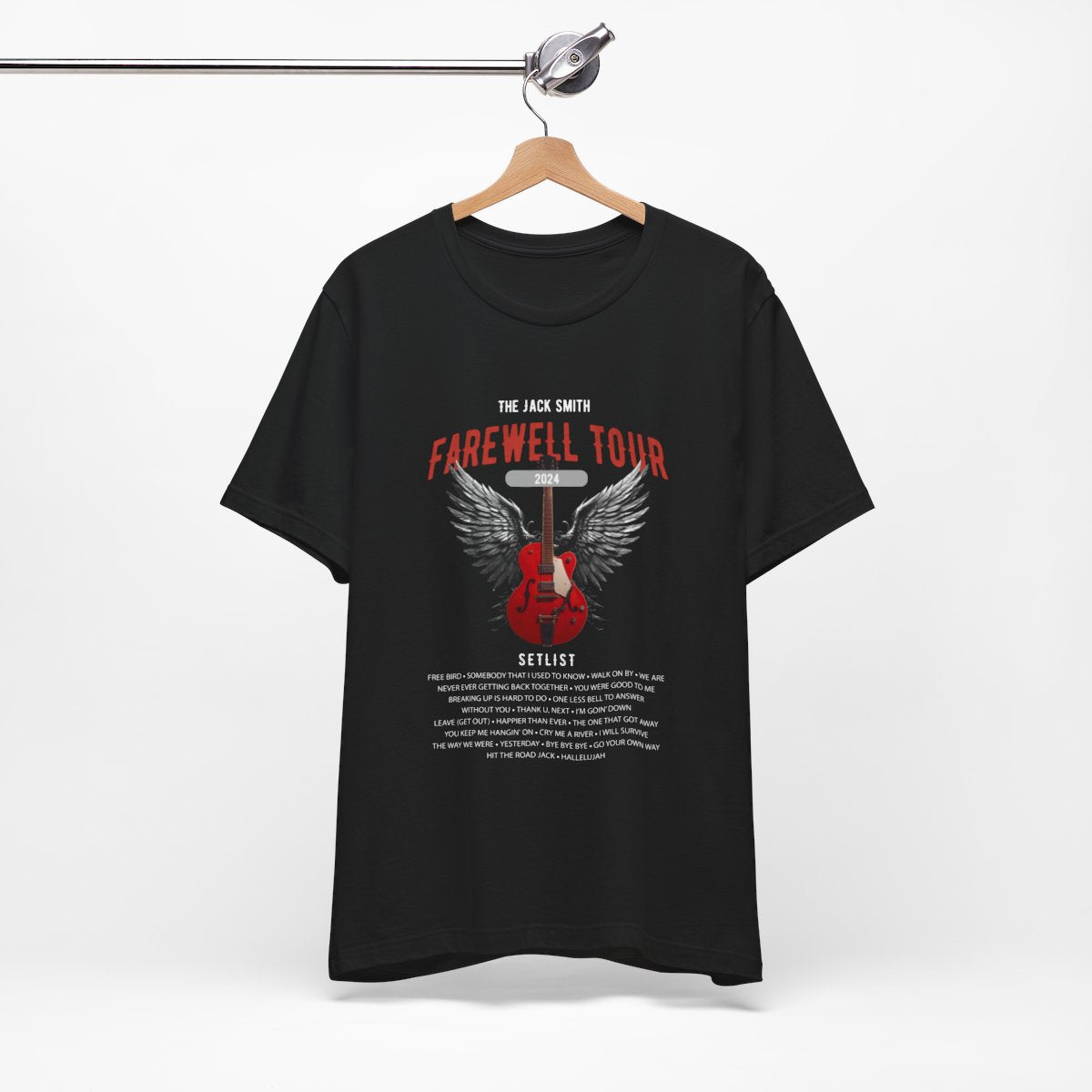 Personalized Retirement T-shirt, FAREWELL TOUR mock up on black