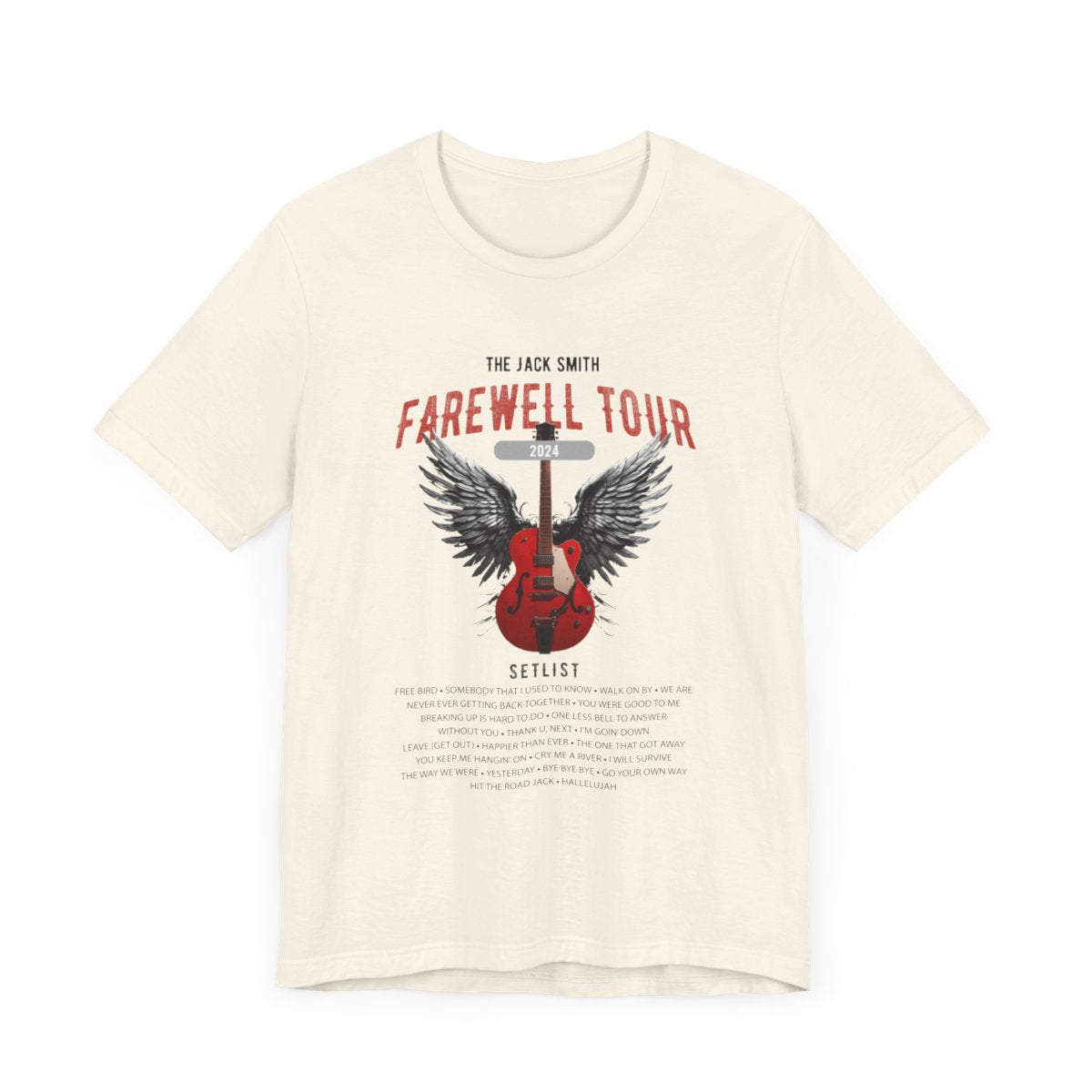 Personalized Retirement T-shirt, FAREWELL TOUR mock up on natural white