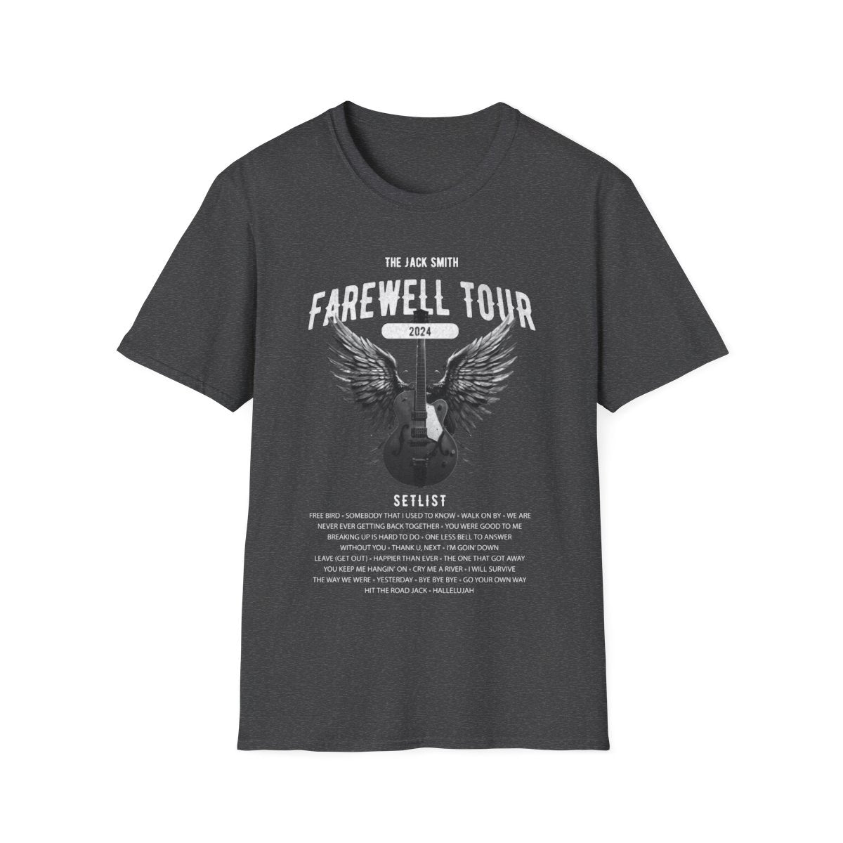 Personalized Retirement Farewell Tour T-shirt mock up - dark heather